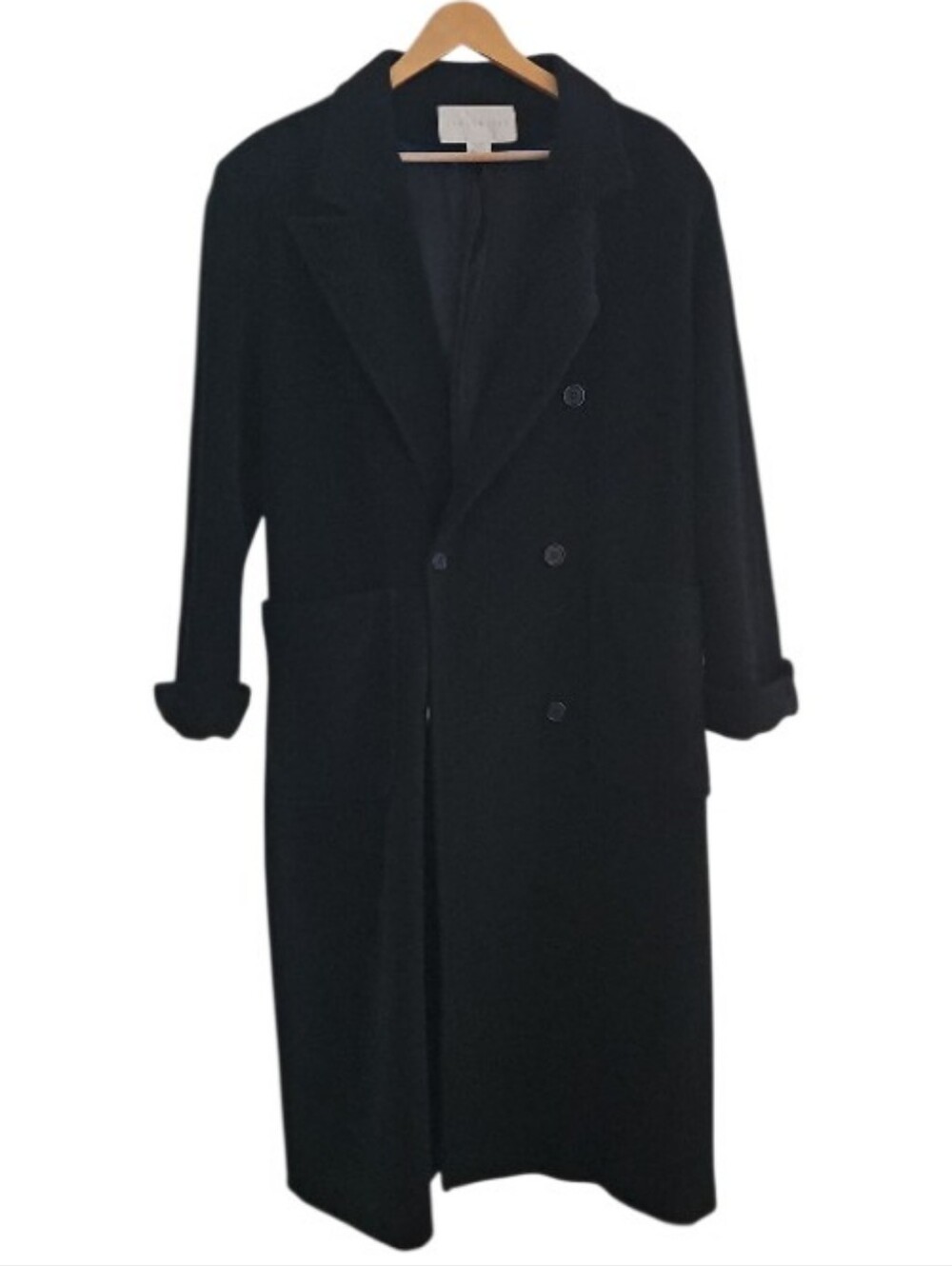 The Limited Made USA 100% Wool Long Coat Women’s 8 Black Double Breasted Coat